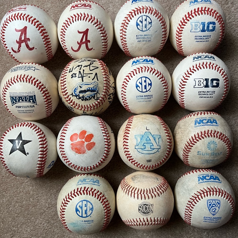 NCAA game used baseball